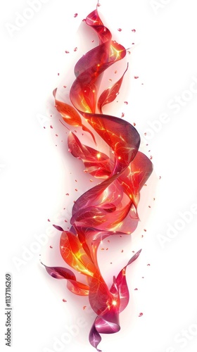 Vibrant fiery blaze of abstract gradient flame and spark with illuminating burning energy in dynamic motion and design