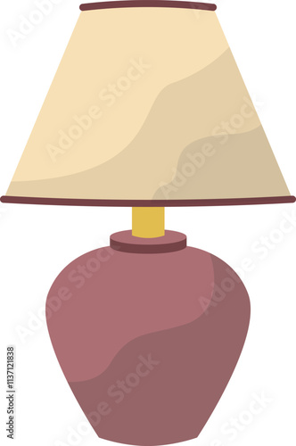 A detailed Lamp with shade vector illustration.