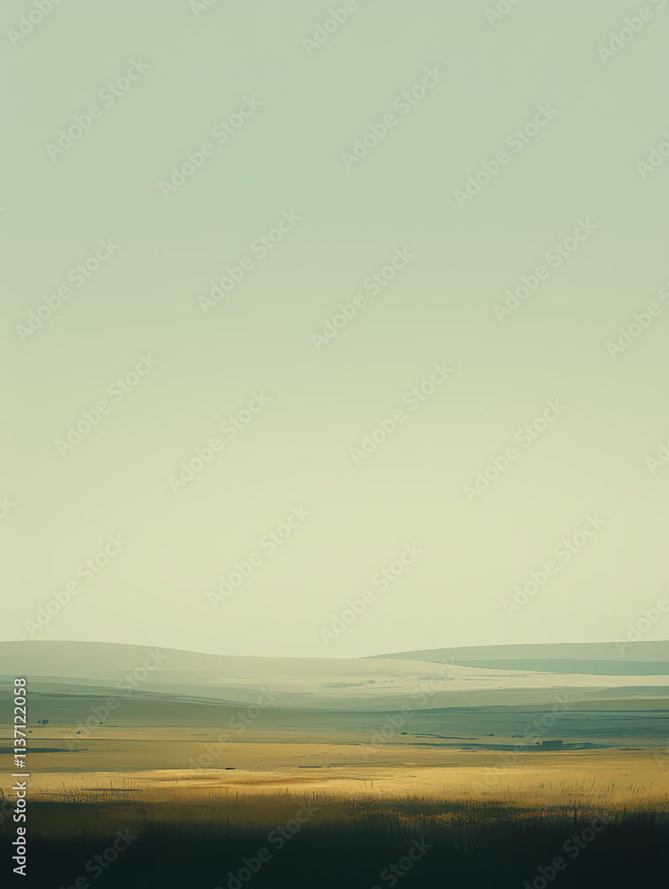 Obraz premium vast horizon, peaceful open nature space