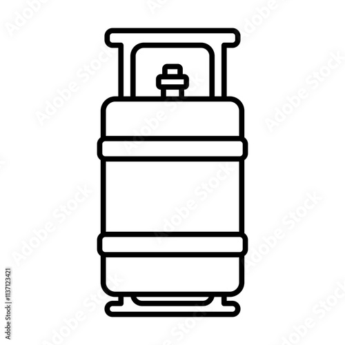 lpg gas cylinder icon, simple flat style, vector illustration symbol sign logo template pictogram, for ui or ux isolated on white for mobile app, editable