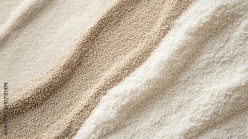 Three Types Of Granular Substance Arranged In Sections