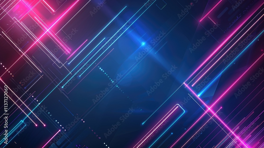 Abstract digital background with vibrant blue and pink lines and geometric patterns. Abstract digital background with vibrant blue and pink lines and geometric patterns.