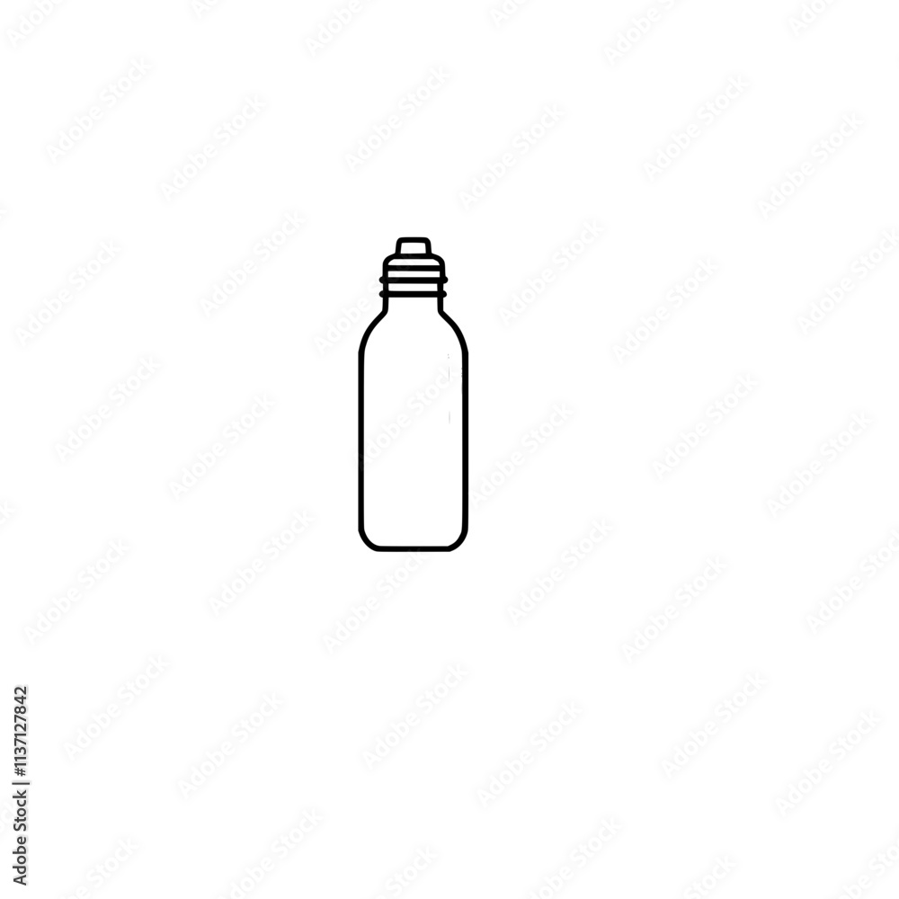 A water bottle icon with a tall, cylindrical shape with a screw-top lid A water bottle icon with a tall, cylindrical shape with a screw-top lid