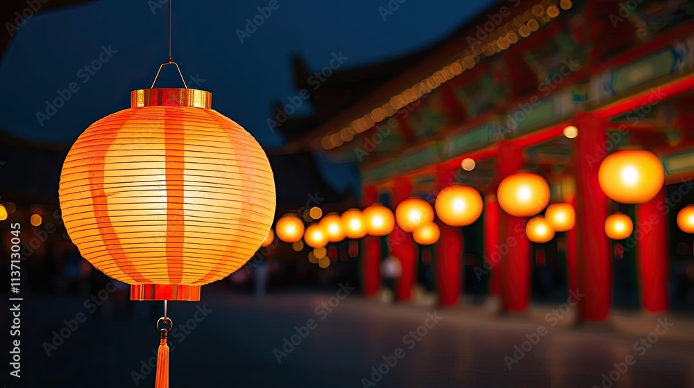 Chinese lanterns idea. Brightly lit lanterns illuminate a festive night scene, celebrating tradition and culture. Chinese lanterns idea. Brightly lit lanterns illuminate a festive night scene, celebrating tradition and culture.