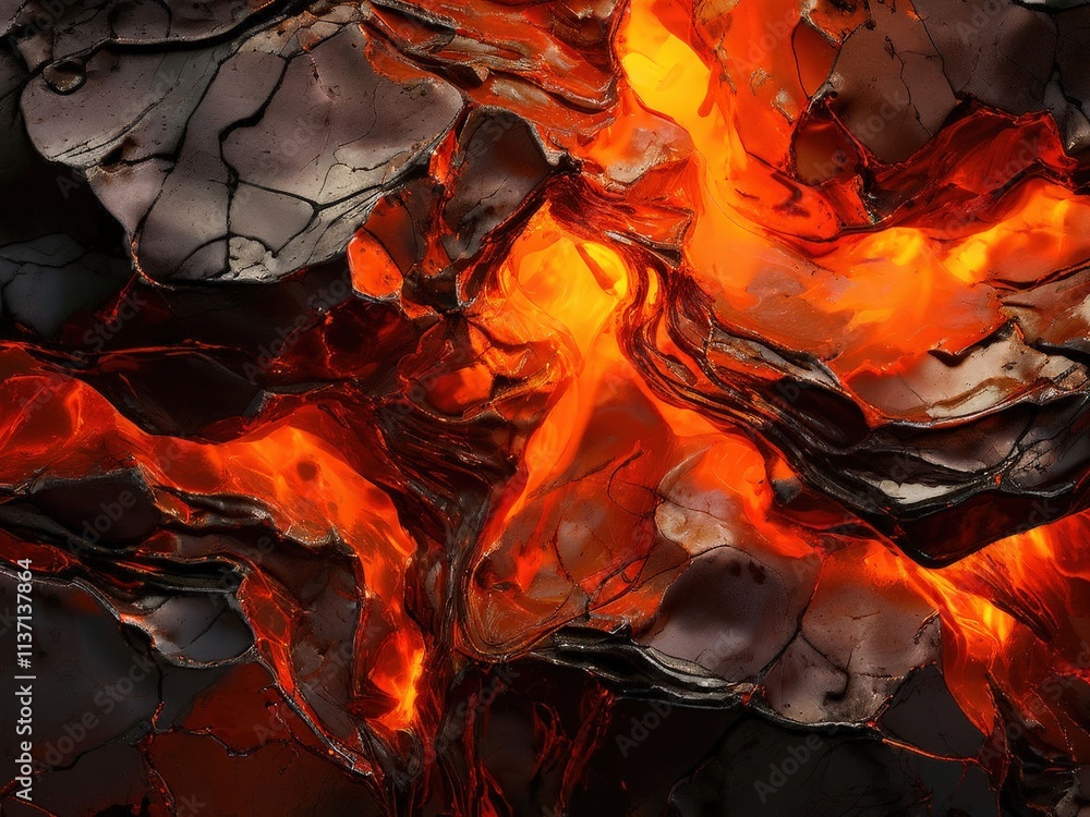 the AI Image Generator, Between Cracked Earth Surface in Fiery Abstract Art the AI Image Generator, Between Cracked Earth Surface in Fiery Abstract Art