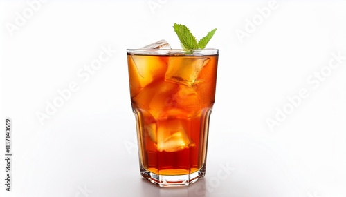 Iced Tea on white background isolated. Beverage. Drink.