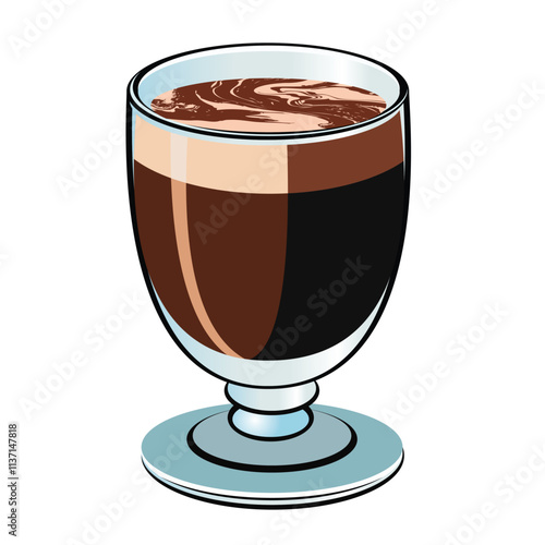 Glass goblet with cocoa