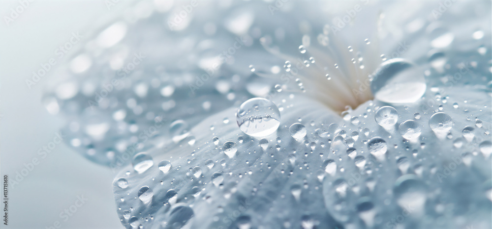 Fototapeta premium Blossom Flower with dew droplets in close up and detailed, version 67