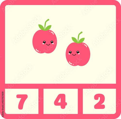 Number Counting Clip Cards, Red Apple counting, Use the number Counting Cards to build pre-kindergarten and kindergarten students' number recognition and counting skills. 
