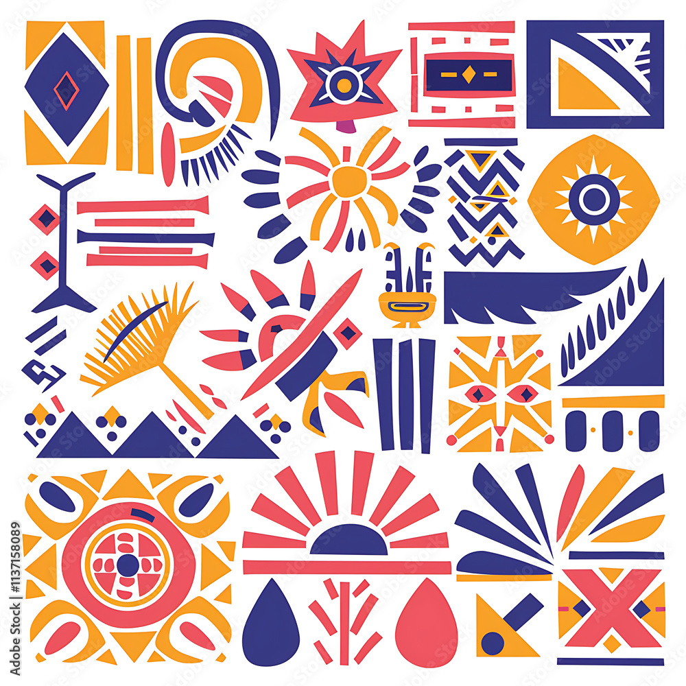 Fototapeta premium Colorful Abstract Pattern Design for Backgrounds and Art