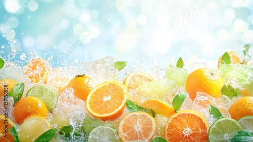 Vibrant Citrus Splash with Fresh Ingredients