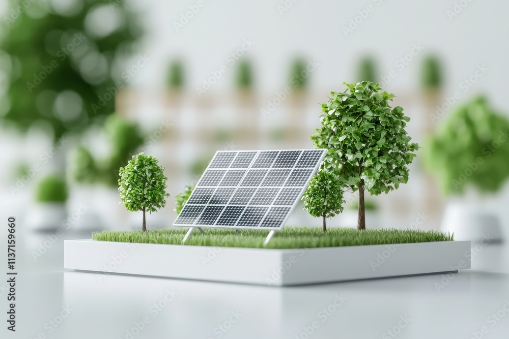 Fototapeta premium Showcase expo futuristic concepts in renewable energy & efficiency