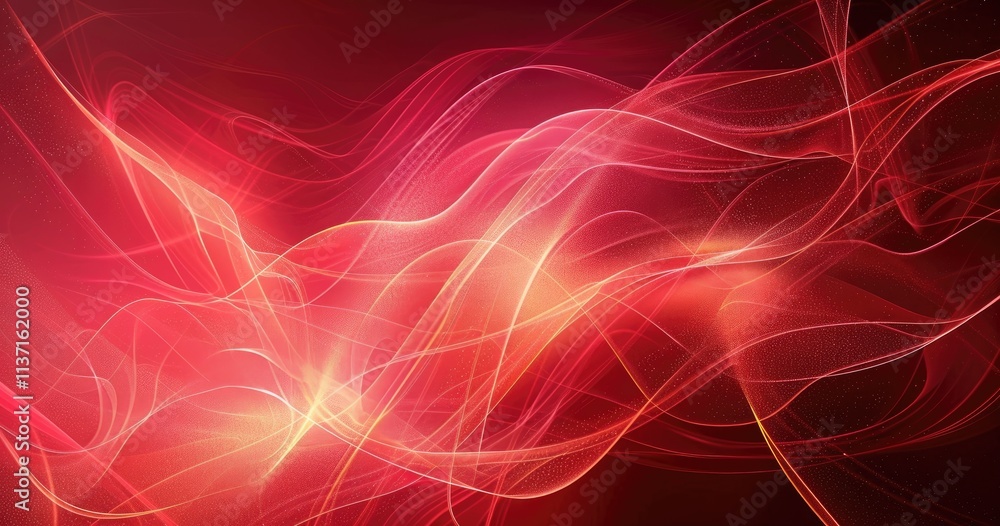 Abstract red wave patterns create a dynamic, flowing visual experience. Abstract red wave patterns create a dynamic, flowing visual experience.