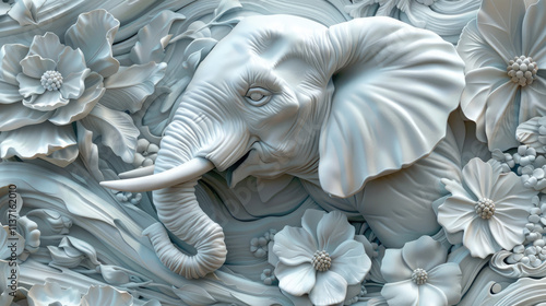 elephant statue in the park