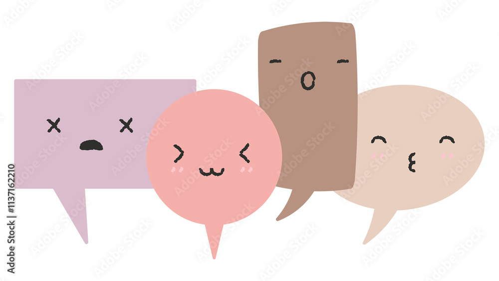 PNG cute speech bubble sticker, pastel comic design PNG cute speech bubble sticker, pastel comic design