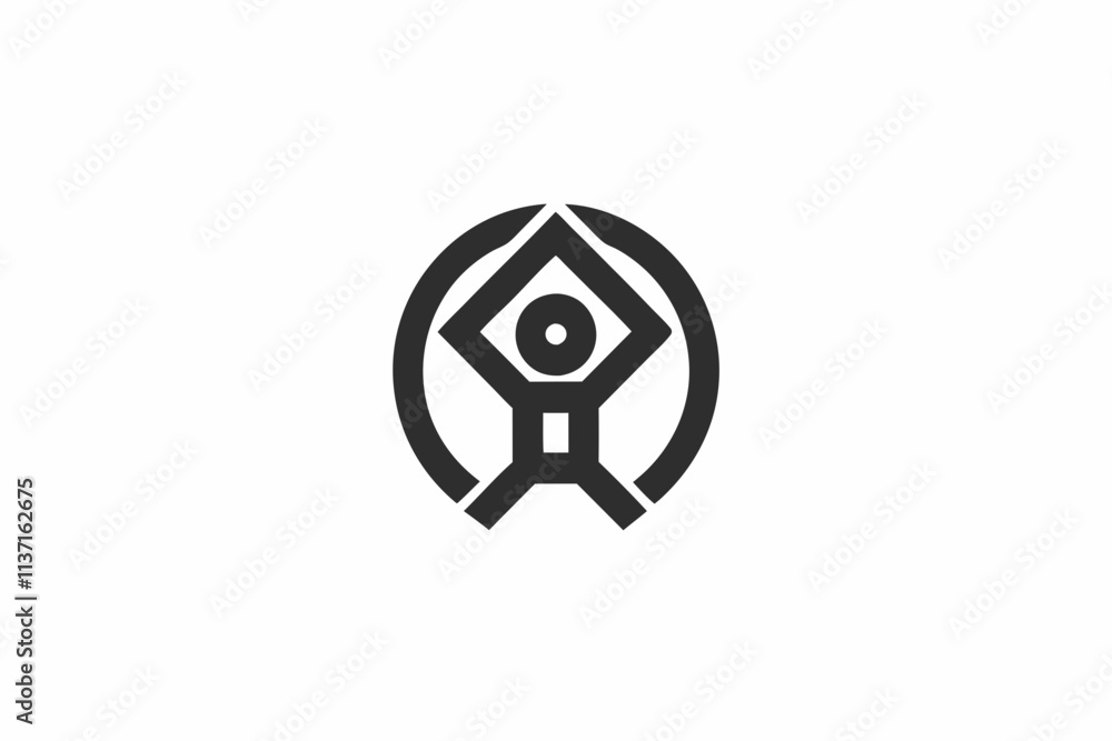 creative gym yoga pose icon concept and logo vector illustration creative gym yoga pose icon concept and logo vector illustration
