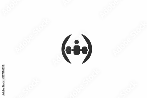 creative gym massage roller icon concept and logo vector illustration