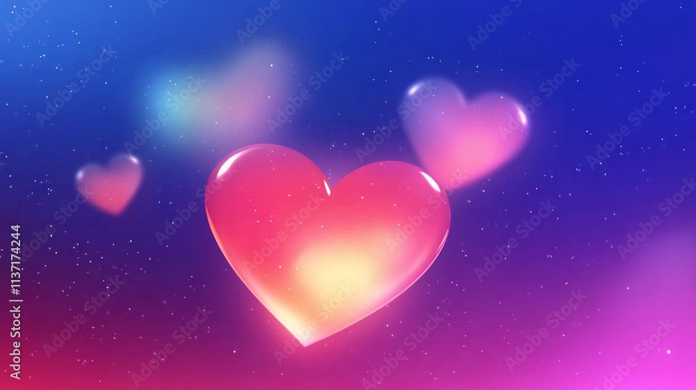 Elegant Heart Illuminated by Stellar Glow Elegant Heart Illuminated by Stellar Glow