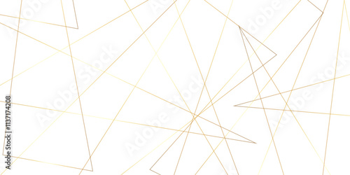 Abstract background with liens and triangles shape on white background. White and golden geometric overlapping rectangle pattern Geometric background soft shadows as patten ..White polygon textured .	
