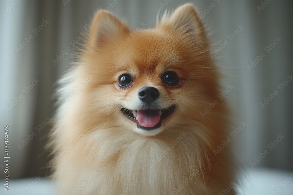 Adorable Pomeranian Puppy Smiling Adorable Pomeranian Puppy Smiling