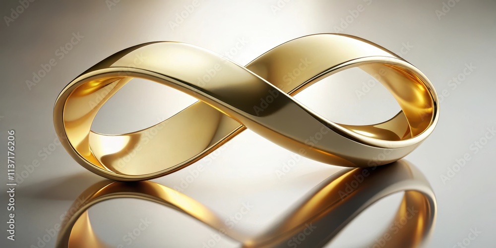 Golden mobius strip with reflections on glossy surface, golden, mobius strip, reflection, glossy, surface, shiny Golden mobius strip with reflections on glossy surface, golden, mobius strip, reflection, glossy, surface, shiny