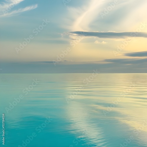 body of water with a sky in the background