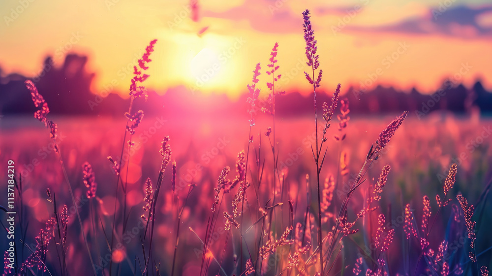sunset in the field sunset in the field