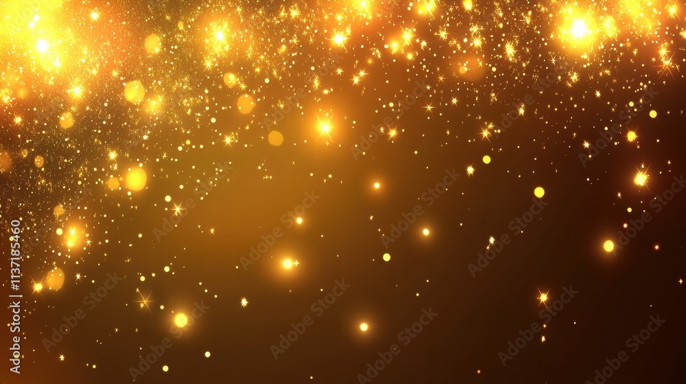 Obraz premium Golden Glittering Lights Background