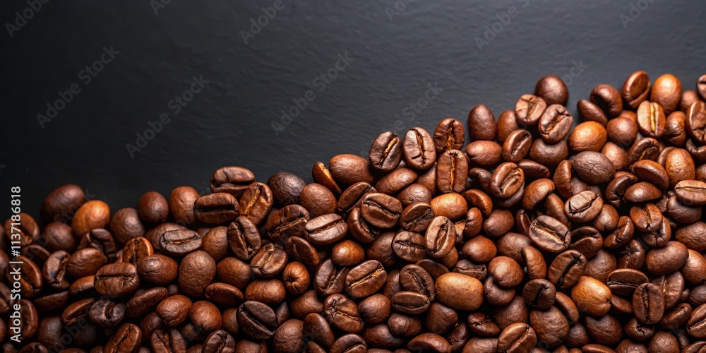 Closeup of coffee beans on a dark background, coffee, beans, closeup, dark, background, texture, aromatic, roasted, caffeine Closeup of coffee beans on a dark background, coffee, beans, closeup, dark, background, texture, aromatic, roasted, caffeine