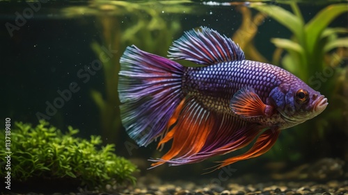 High-quality betta fish photography collection showcasing spectacular color variations and fighting stances, perfect for aquarium publications, design projects, and educational media photo