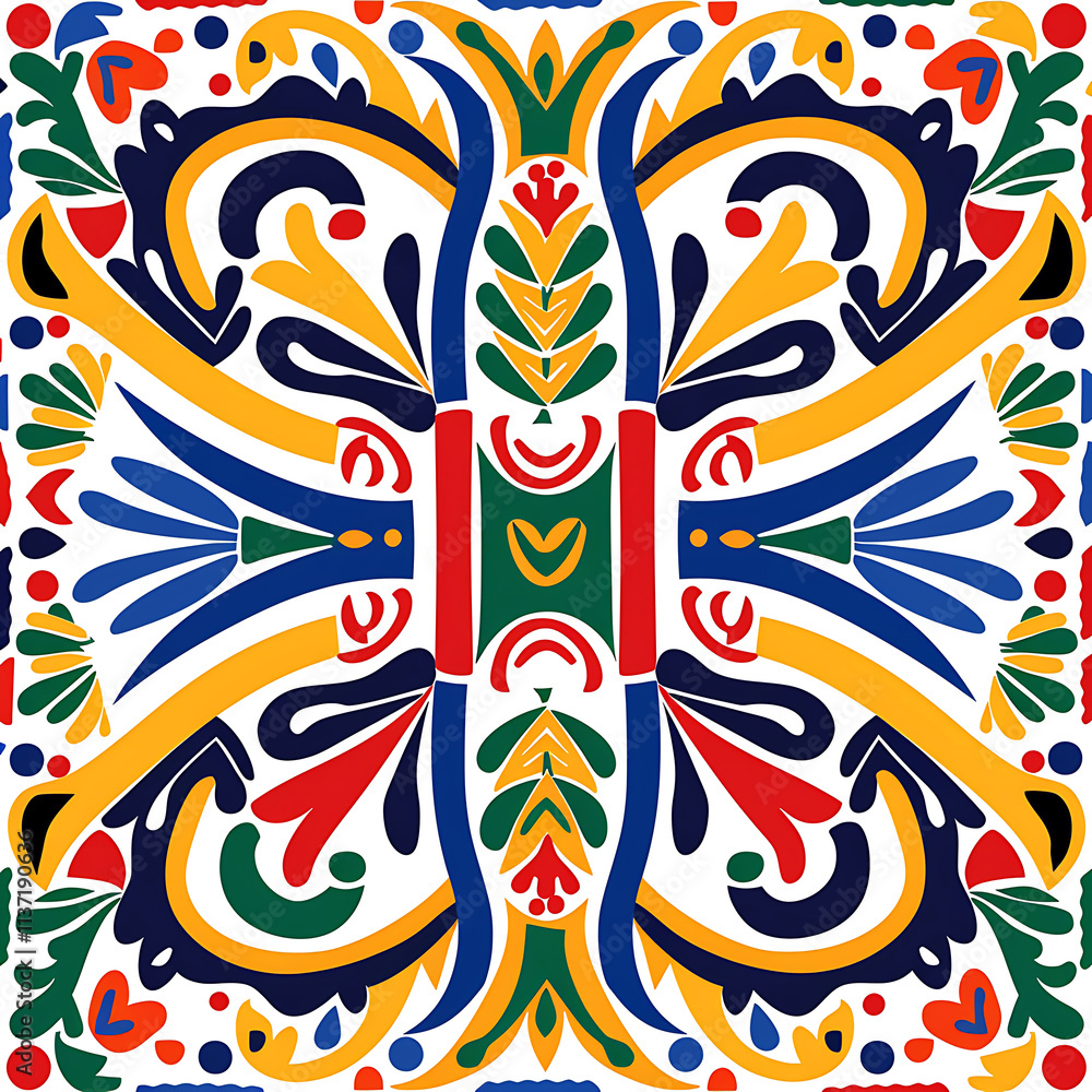Obraz premium Colorful Abstract Floral Pattern Design