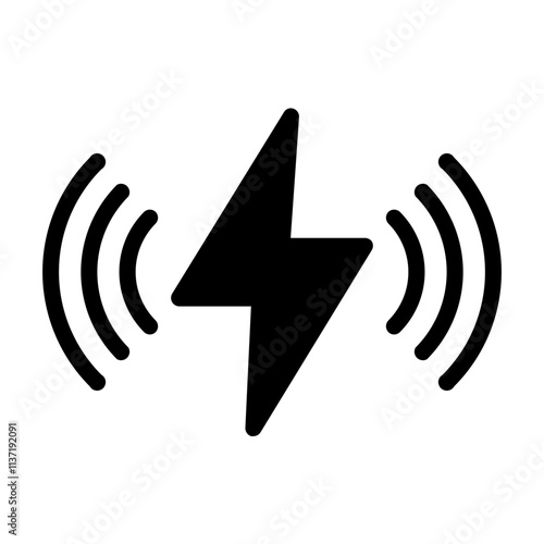 wireless charging Solid icon
