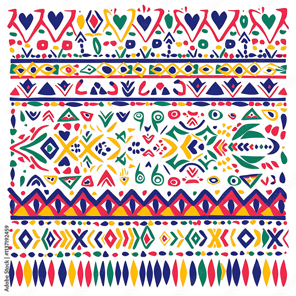 Colorful Pattern with Geometric Shapes and Designs Colorful Pattern with Geometric Shapes and Designs