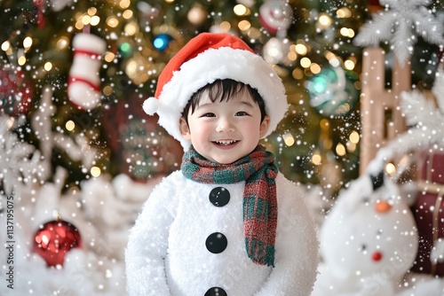 Happy Toddler Snowman Christmas Outfit Festive Season