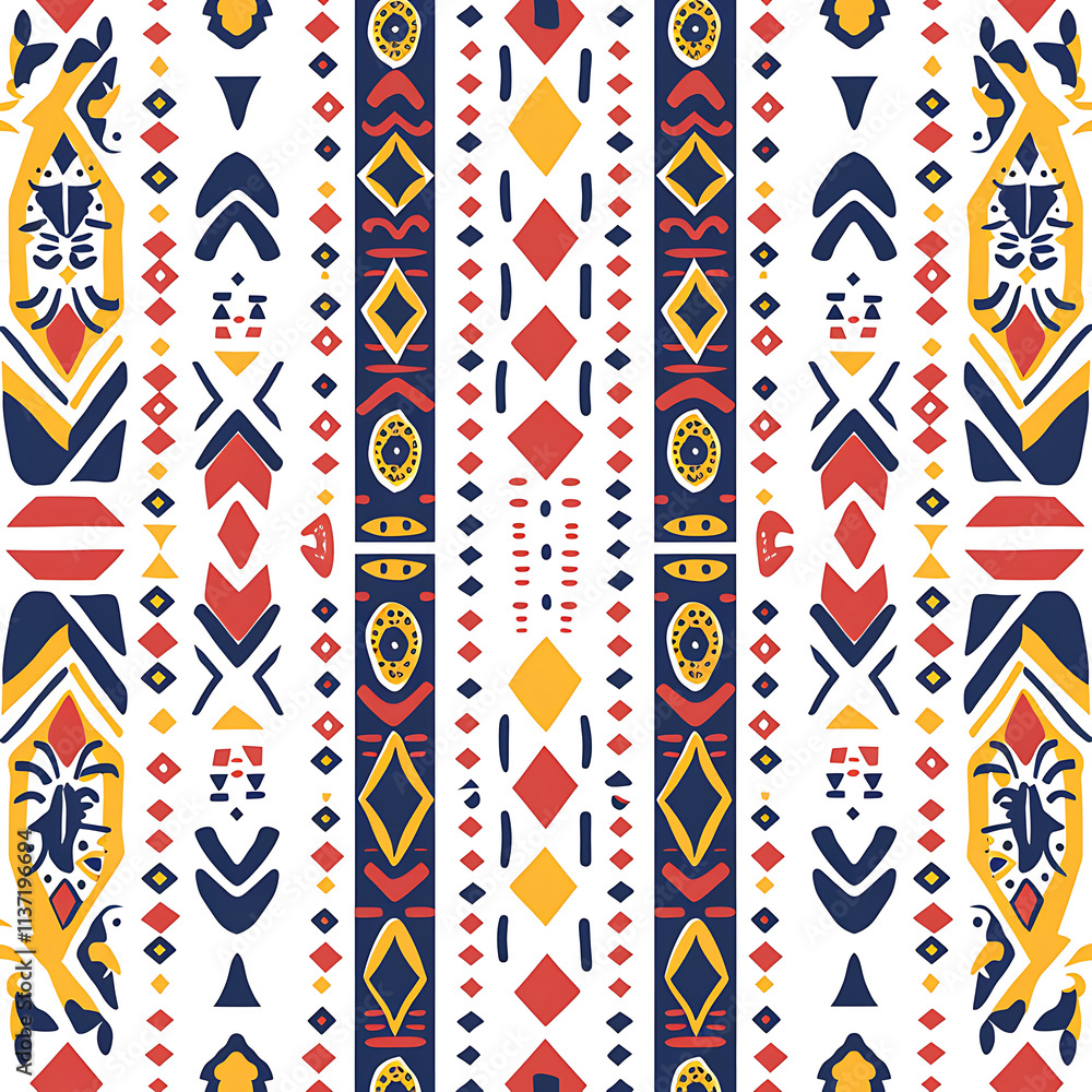 Obraz premium Vibrant Geometric Pattern with Bold Colors