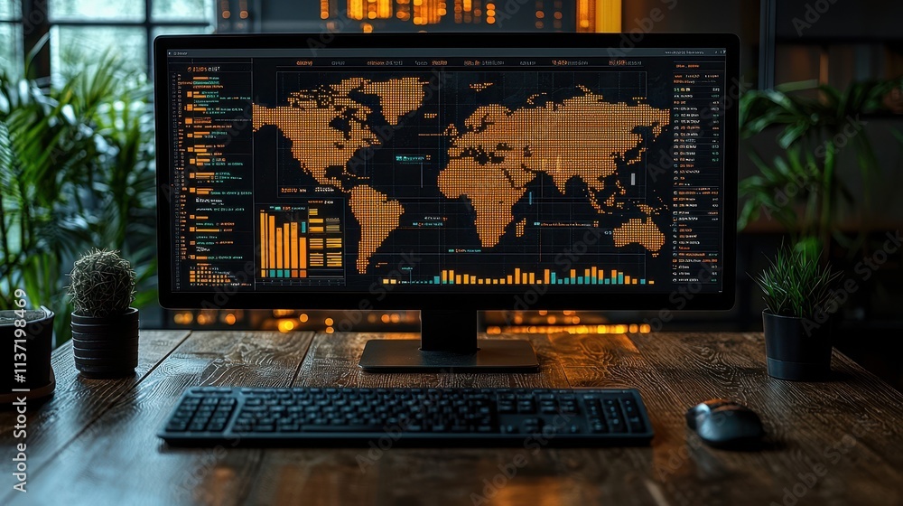 Global Data Visualization on a Computer Monitor Global Data Visualization on a Computer Monitor