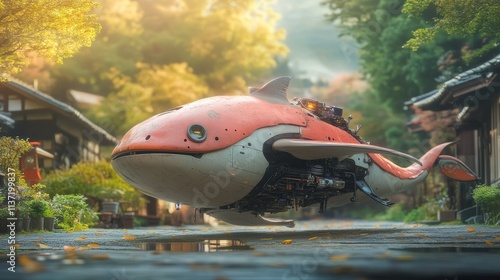 Wallpaper Mural Flying Fish in the Japanese Village Torontodigital.ca