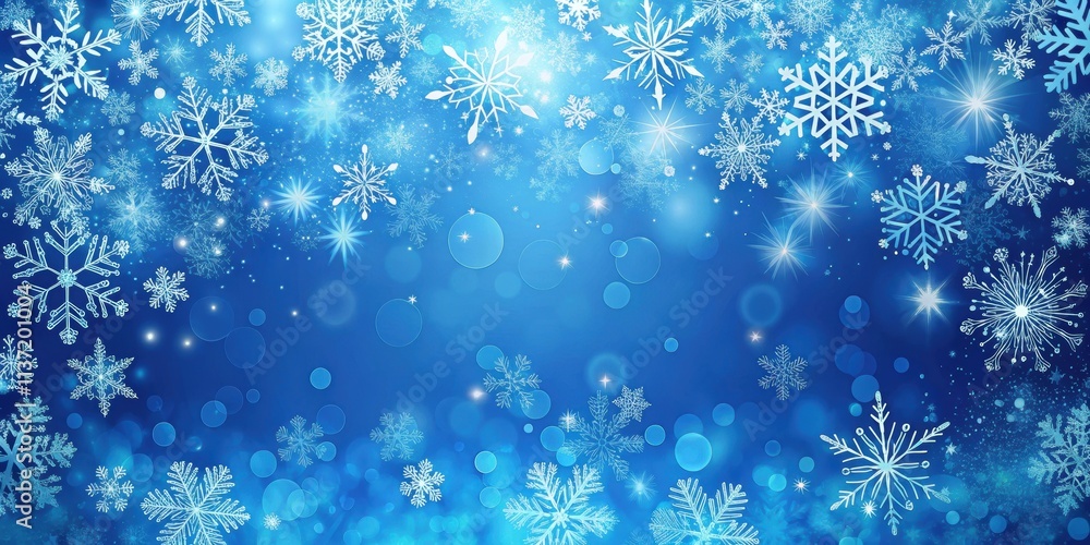Blue Christmas background with falling snowflakes, Christmas, blue, background, snowflakes, winter, holiday, festive Blue Christmas background with falling snowflakes, Christmas, blue, background, snowflakes, winter, holiday, festive