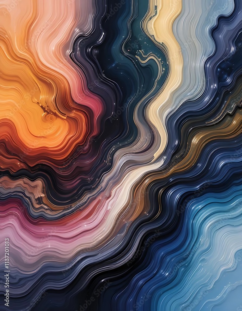 Fototapeta premium abstract gradient background that seamlessly blends warm and cool colors