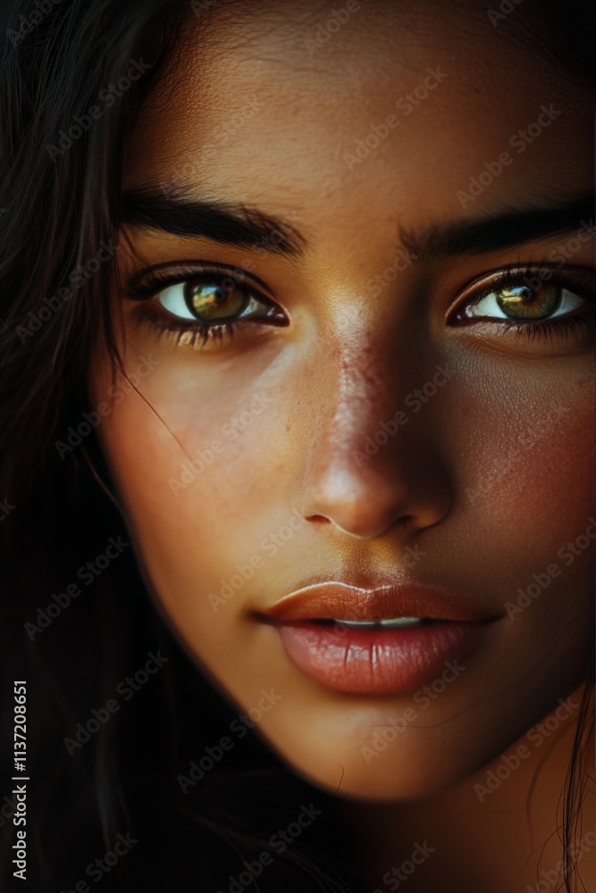Capturing human emotion in portrait, soft lighting, focused face Capturing human emotion in portrait, soft lighting, focused face