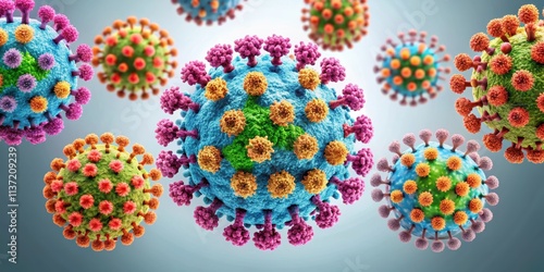 of respiratory syncytial virus structure with envelope proteins G, F, SH, and RNA proteins N photo