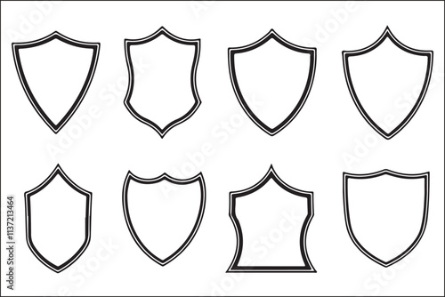 Professional Shield Logo Graphics Stock