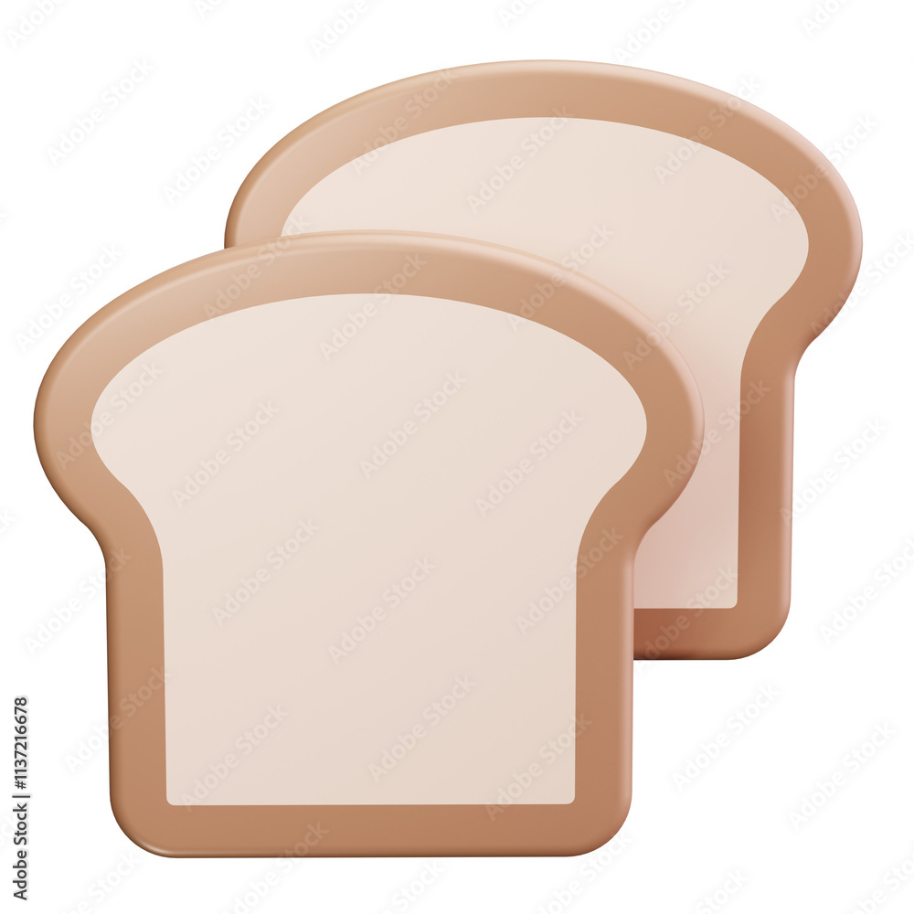 bread 3d Render Icons