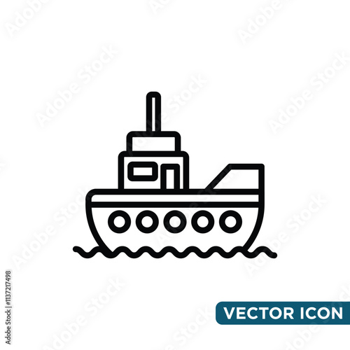 Simple Design Boat Icon Template 