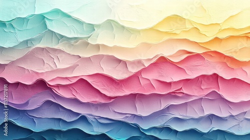 Wallpaper Mural Abstract Pastel Wave Pattern Torontodigital.ca