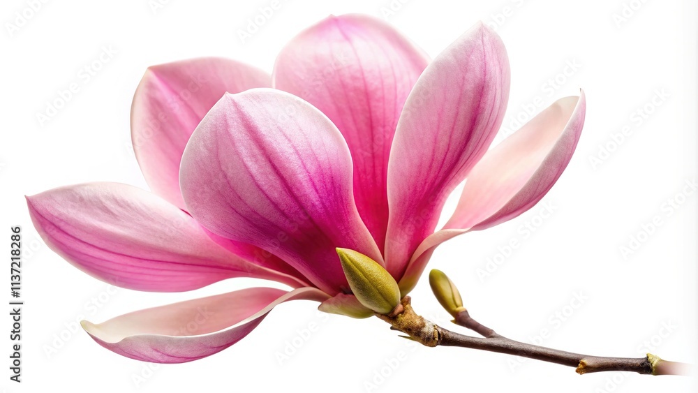 Pink Magnolia Blossom Silhouette - AI Photo Pink Magnolia Blossom Silhouette - AI Photo