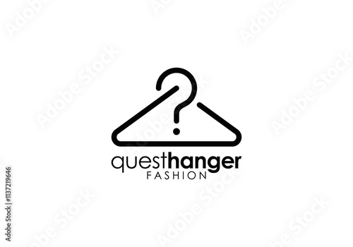 quest with hanger logo design vector