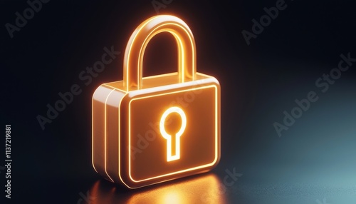 vpn privacy safety lock technology secure  concept. Glowing padlock symbolizing security and protection concepts.