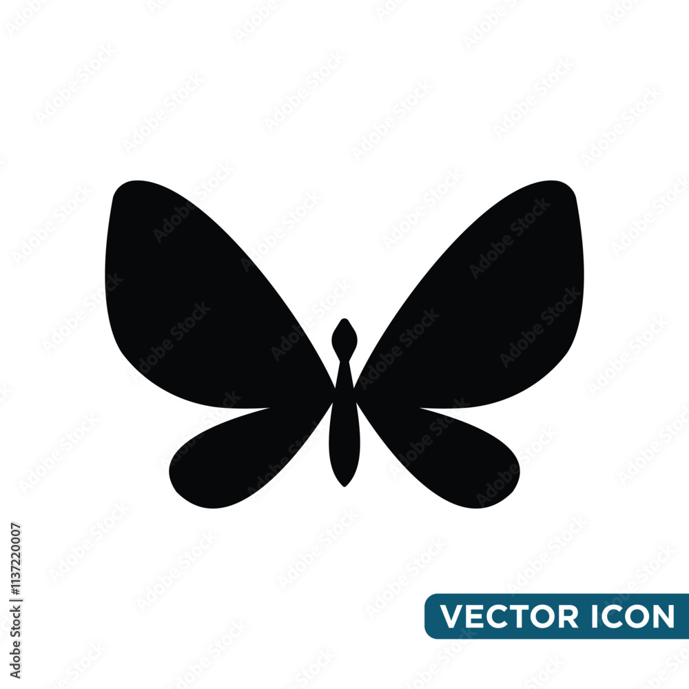 Minimalist Butterfly Icon Design Template Minimalist Butterfly Icon Design Template