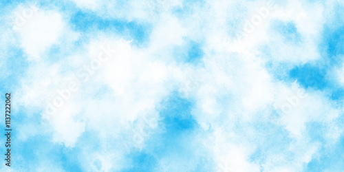 Abstract blue color clouds background, Vibrant clear blue sky with puffy and blurry natural clear clouds, The summer is colorful clearing day Good weather with natural clouds.